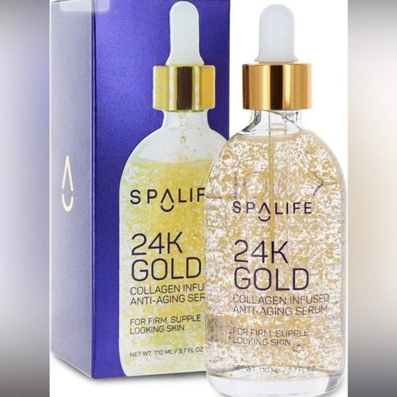 SpaLife Nourishing Anti-Aging 24k‎ Gold & Collagen infused facial serum new - Picture 6 of 7